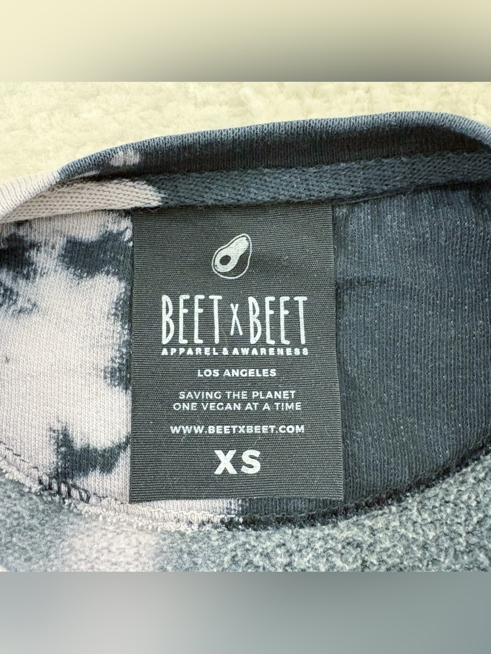 Beet x Beet Vegan Apparel Plant Slayer Sweatshirt Crewneck XS Oversized Tie Dye - Picture 4 of 9
